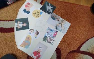 Emocje w życiu codziennym - zajęcia z psychologiem ( tworzymy kolaż emocji) Grupa Krasnale 7